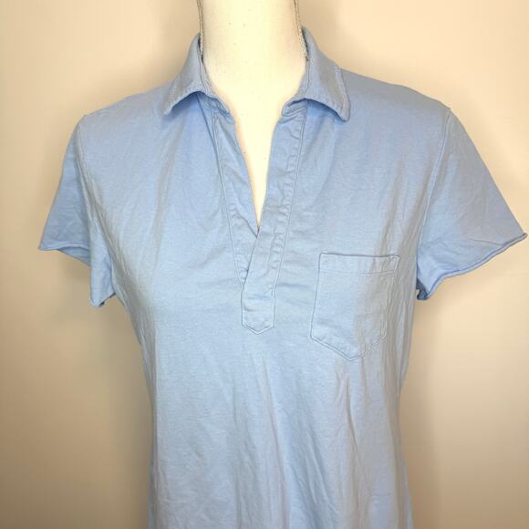 Frank & Eileen Lauren Collared Polo Dress In Saltwater Blue Size Medium New - Picture 4 of 12